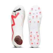 Botas fútbol Puma Future Match+ LL MG blanca y roja 107367 01