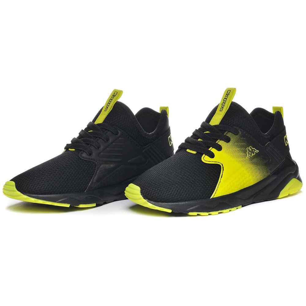 zap. kappa san puerto lace jr black-yellow neon
