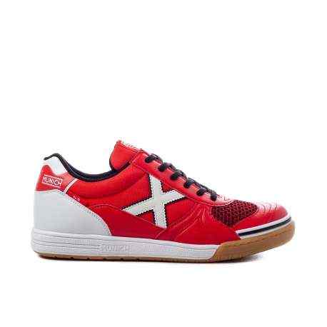 zapatilla Munich g-3 indoor roja blanca
