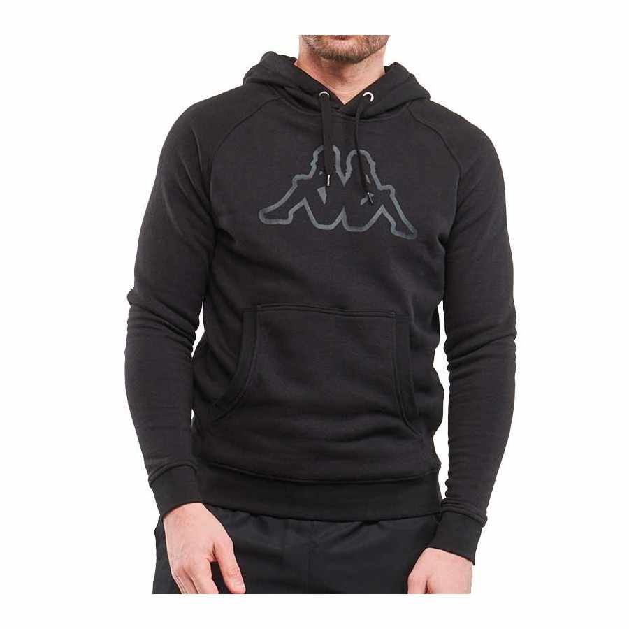 sudadera kappa logo zaiver black 303WEP0 A0L