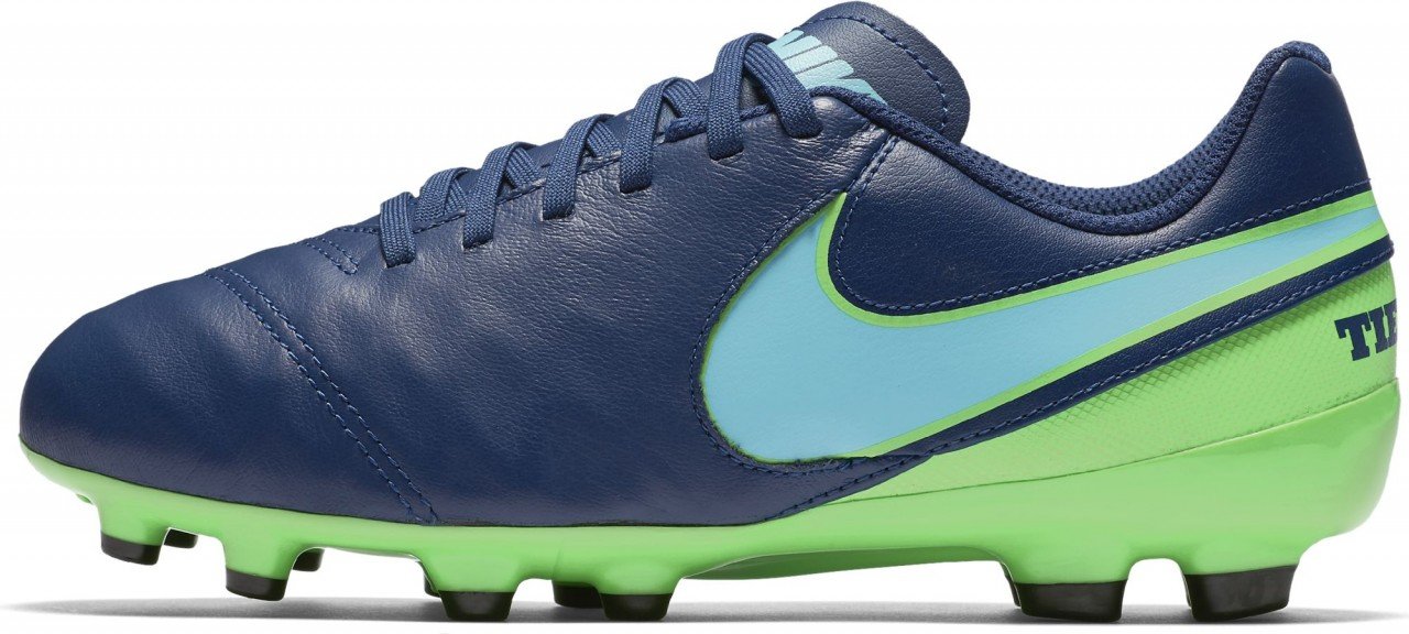 Bota nike tiempo legend VI fg marino-verde junior