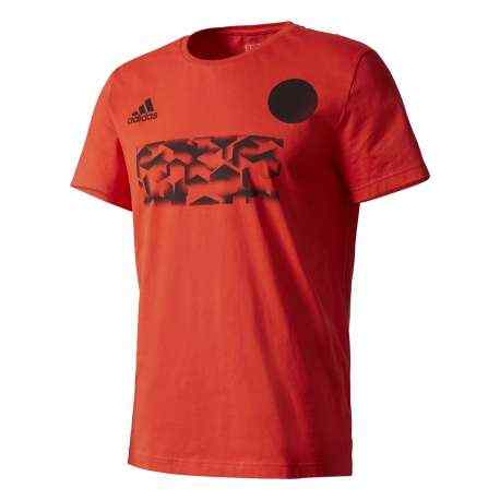 Camiseta adidas tanc naranja-negra