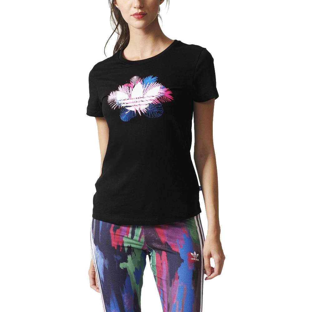 Adidas camiseta original sra floral