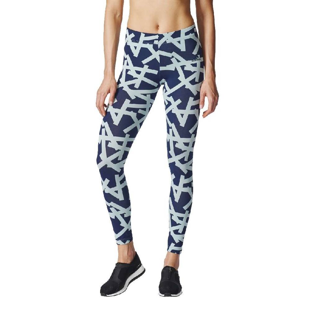 Pantalon adidas malla aop tight azul-marino
