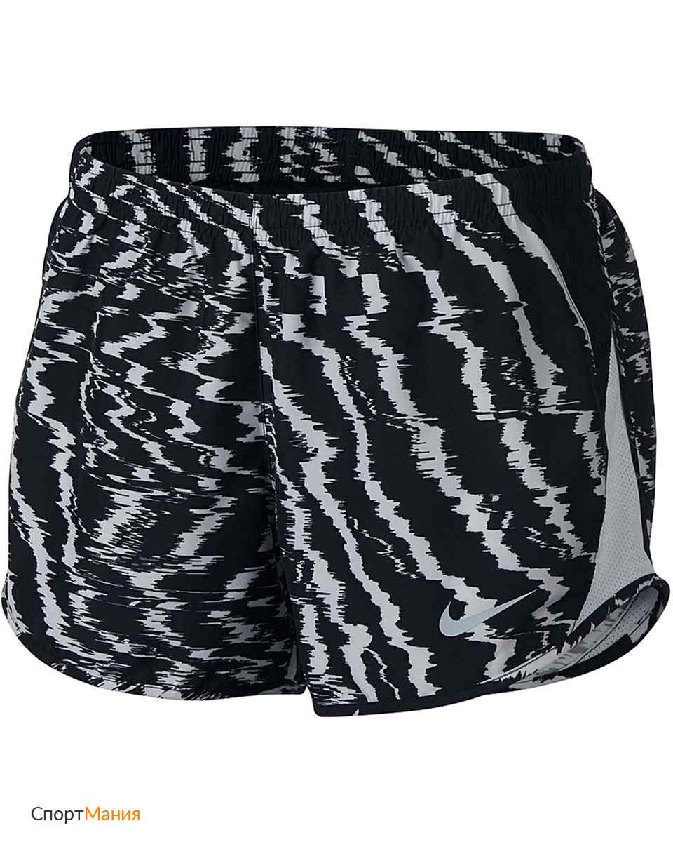 Pantalon nike short mujer running dry negro-blanco
