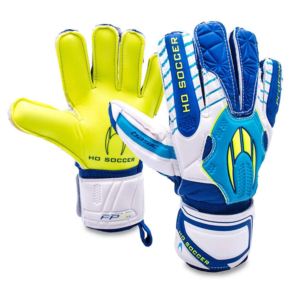 Guante ho soccer basic protek blanco-azul | LiderSport