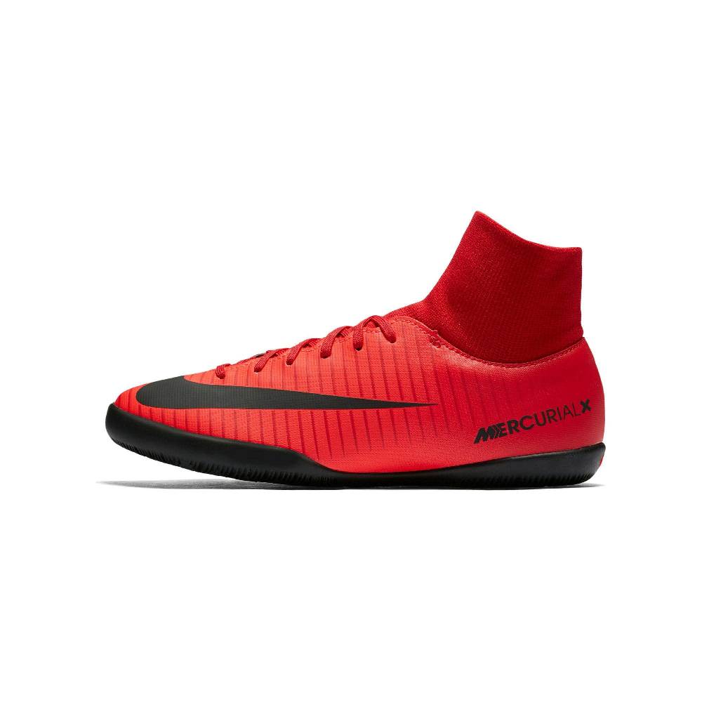 Zapatilla nike mercurialx victory 6 df ic roja-negra calcetin junior