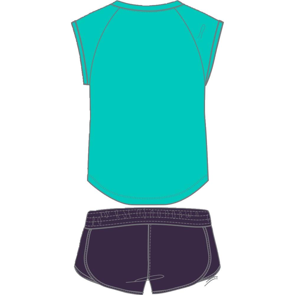 Conjunto reebok es ss cf4260 verde agua junior