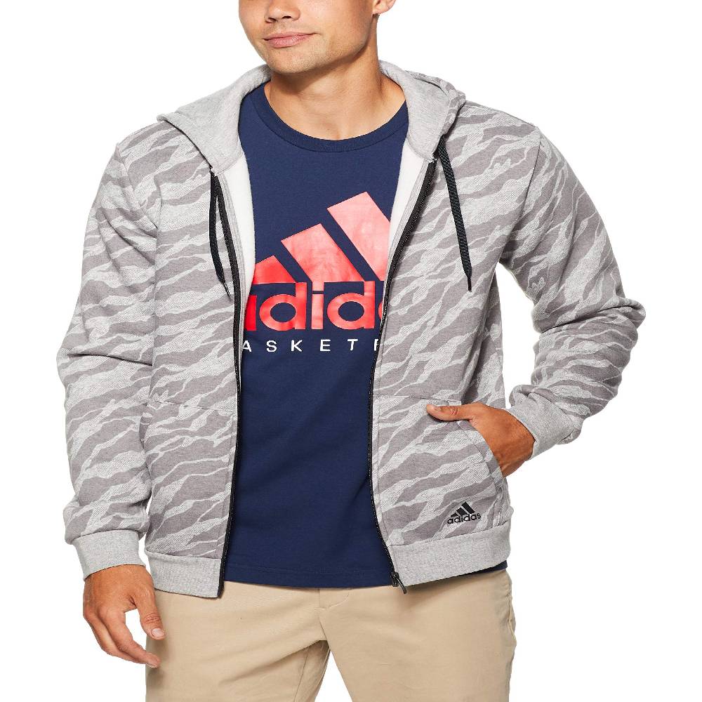 Sudadera adidas aop fz gris caza cy6313