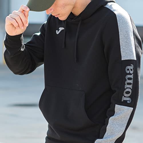 joma sudadera street hoddie melange negro 102238.111