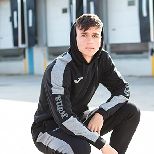 joma sudadera street hoddie melange negro 102238.111