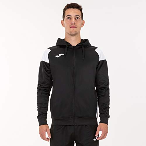 joma chaqueta poly crew III negro-blanco 101271.102