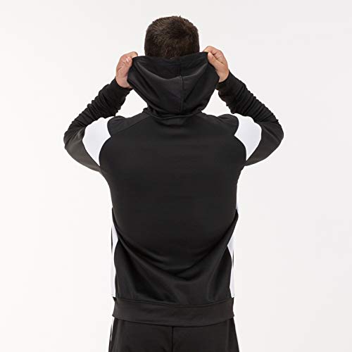 joma chaqueta poly crew III negro-blanco 101271.102