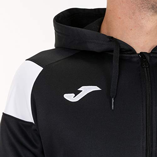 joma chaqueta poly crew III negro-blanco 101271.102