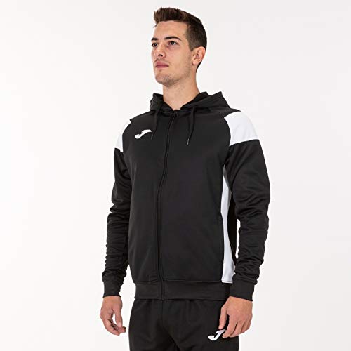 joma chaqueta poly crew III negro-blanco 101271.102
