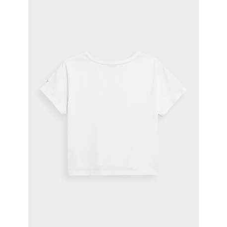 4f Camiseta Crop Top blanco Mujer H4L22-TSD043 10S