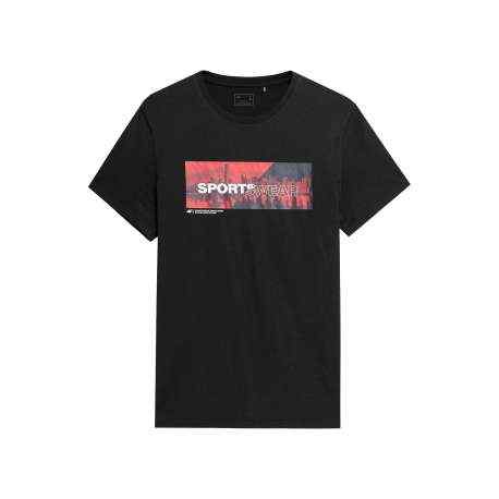 4f camiseta hombre negro H4L22-TSM019 20S