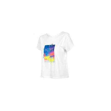 4f camiseta blanco mujer H4L22-TSD034 10S