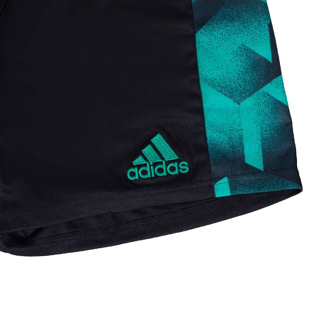 adidas pantalon corto negro-verde BK3739